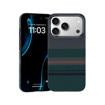 Benks Funda Para Iphone 17 Pro – Carcasa Con Magsafe De Fibra Kevlar Aurora Verde, Diseño Ultrafino Y Ajuste Preciso
