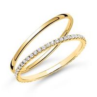 conjunto de alianza de oro amarillo de 14 quilates con diamantes