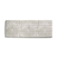 cabecero de cama 110 ladrillos tela antimanchas 112x57x5 blanco roto efecto granito