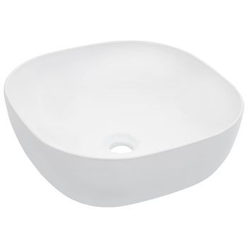 Lavabo 42,5x42,5x14,5 Cm Cerámica Blanco Vidaxl