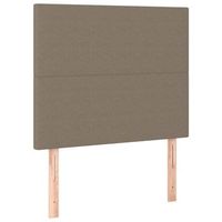 juego de 2 cabeceros cama  panel de cabecera de tela gris taupe 100x5x7888 cm