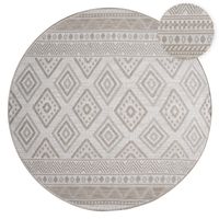 alfombras de interior y exterior verona beige 80 cm redondo