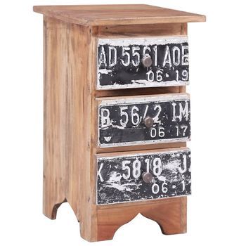 Mesita De Noche Madera Maciza De Caoba 30x30x51 Cm Vidaxl