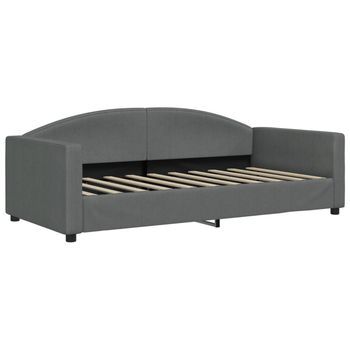 Sofá Cama Sin Colchón Tela Gris Oscuro 90x190 Cm Vidaxl
