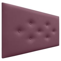 dhome cabecero de polipiel con 3 hileras intercaladas de botones cabezal tapizado cama lujo vino tinto 105cm