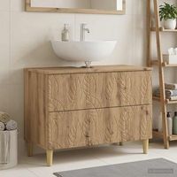 vidaxl mueble de lavabo para bano delft roble artisan 82 x 41 x 59 cm