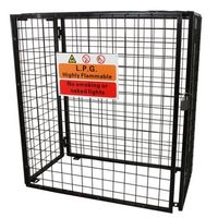 jaula metalica 92cm para 3 cilindros de gas 19kg acero galvanizado impermeable