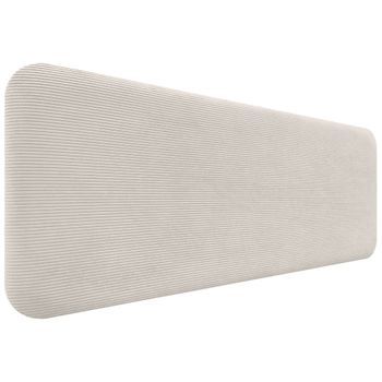Dhome Cabecero Tapizado En Pana Liso Redondeado Pana Para Pared Acústicos Cabeceros Absorbentes Cabezal Cama Dormitorio (blanco Hueso, 140cm)