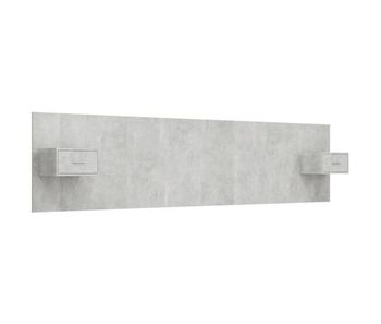 Vidaxl cabecero de cama y mesitas madera contrachapada gris hormigón