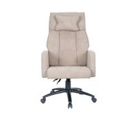 silla de escritorio milan beige - conforama