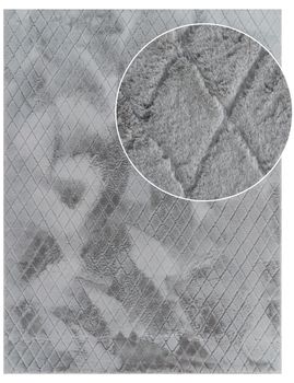 Alfombra de piel Arnia gris  60x100 cm