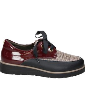 Zapato Con Cuña Nature Ficus 03 Burdeos Para Mujer 38