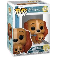 figura pop disney la dama y el vagabundo lady con cachorro funko