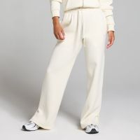 pantalon deportivo de pernera recta basics para mujer de mp - crema suave - l