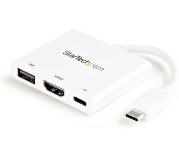 STARTECH CDP2HDUACPW USB-C Multiport Adapter - White, White