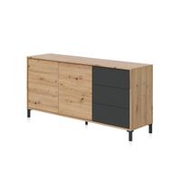 aparador melamina gris 154 x 74 x 41
