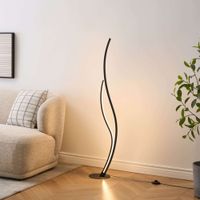 lampara de pie aluminio hierro y pvc  128 cm