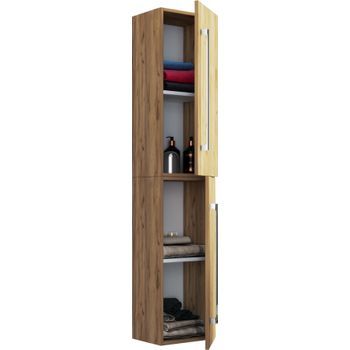 Muebles De Baño De Madera Cuarto De Baño Gabinete Alto Badinos 2