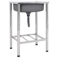 fregadero de camping de un seno acero inoxidable vidaxl