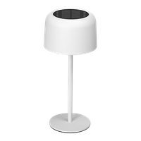 aigostar lampara de mesa inalambrica recargable solar y usb lampara de escritorio tactil regulable lampara de noche ip54 impermeable para interior y exterior dormitorio restaurante - blanco