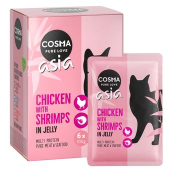 Cosma Asia 24 x 100 g en bolsitas - Pack Ahorro - Pollo con gambas