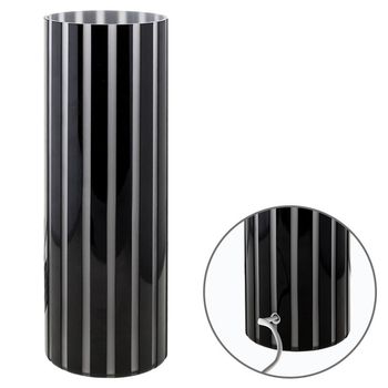Sobremesa toropi 1xe27 al.30xd.10cm cristal negro/blanco