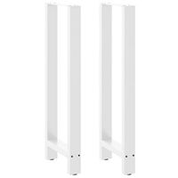 patas de mesa de centro acero blanco 2 uds  patas para mesa 40x110-111 cm cfw56499