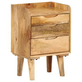 Mesita De Noche De Madera Maciza De Mango 40x30x59,5 Cm Vidaxl
