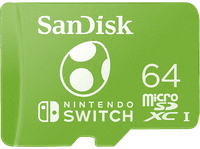 tarjeta micro sdxc - sandisk licencia nintendo 64gb para nintendo switch 1 lite 100mbs yoshi verde