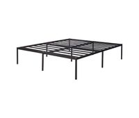 cama de metal vardo con somier 180x200 cm - negro encasa