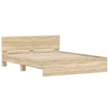 Cama Matrimonial | Cama Para Adulto | Estructura De Cama Sonoma 152 X 203 Cm Madera De Ingeniería