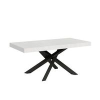mesa extensible 90x200304 cm volantis fresno blanco estructura antracita