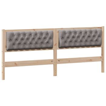 Cabecero，panel De Cabecero Otro Marrón Y Taupe 200 Cm Madera Maciza De Pino