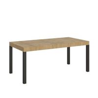 mesa extensible 90x200460 cm everyday roble natural estructura antracita