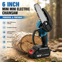 mini motosierra electrica portatil de 6 pulgadas cortadora de madera inalambrica de alta eficiencia compatible con baterias de litio de 18v para jardineria y tala