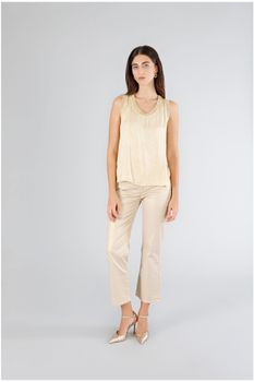 top de raso sin mangas butter s
