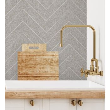 Papel Pintado Vinílico Lavable De Espigas En Relieve Con Efecto Nacarado - Dethon Spike 681643 De Gaulan - Rollo De 10 M X 1,06 M