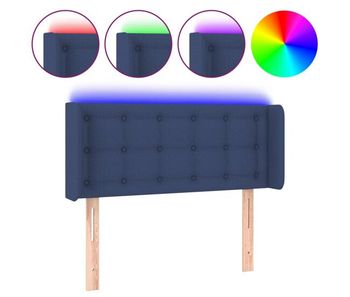 Vidaxl cabecero con led de tela azul 83x16x78/88 cm