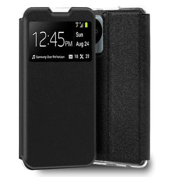 Cool Funda Flip Cover Liso Negro para ZTE Blade A35 Lite