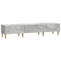 mueble de tv 147 x 345 x 30 cm gris hormigon vidaxl
