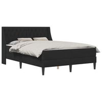 estructura de cama con colchon negro 120 x 190 cm terciopelo vidaxl