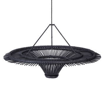 Lámpara Colgante Ratán Bazar Bizar Sky Xxl - Negro