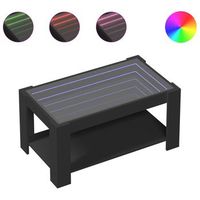 mesa de centro con led madera de ingenieria negro 93x53x45 cm vidaxl