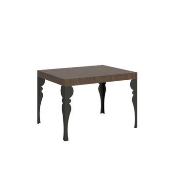 Mesa Extensible 80x120/204 Cm Paxon Nogal Estructura Antracita