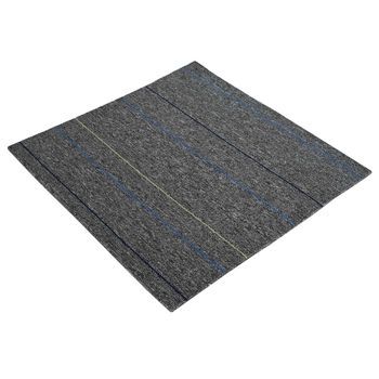 Azulejo De Alfombra Gris Mediano Con Rayas 50 X 50 Cm 20 Uds. Vidaxl