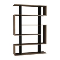 estanteria libreria - h161 cm - roble y gris
