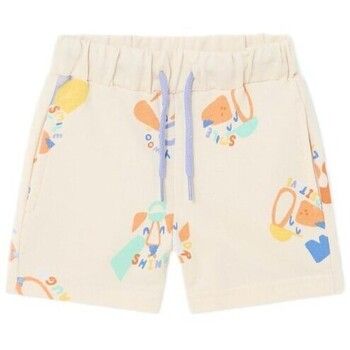 Mayoral Pantalones 1243 Bermuda punto estampada Crudo para niña