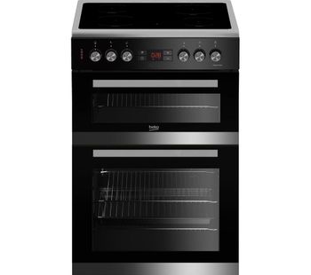 BEKO JDC683X 60 cm Electric Ceramic Cooker - Stainless Steel & Black, Stainless Steel