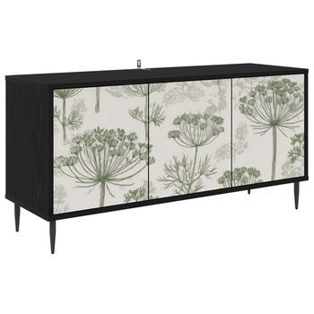 Mueble De Tv Gotha 102 X 33 X 51 Cm Roble Negro Vidaxl