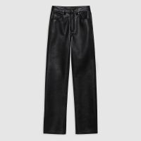 anine bing roy faux leather-blend pants - 27